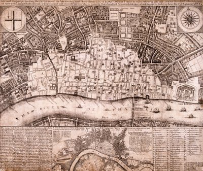 Londra Haritası, 1666 by RP