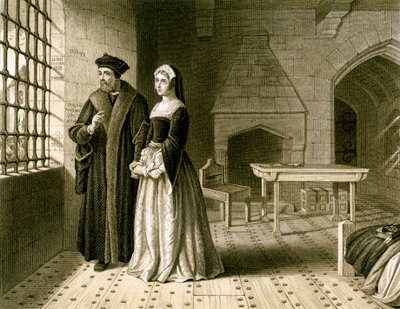 Sir Thomas More 1478-1535 ve kızı Margaret, 19. yüzyıl. by R Anderson