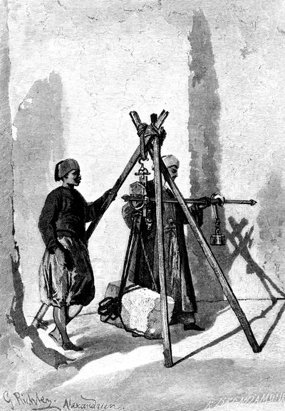 Taş Blokların Tartılması, Mısır, 1880 by R. Brandamour