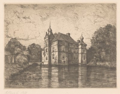 Castle De Cannenburgh (nesne üzerindeki orijinal başlık) by R. Cleve (signed by artist)