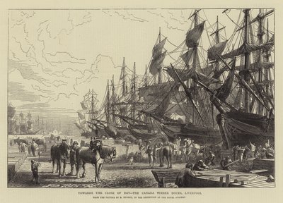 Günün Kapanışına Doğru, Kanada Kereste Rıhtımı, Liverpool by R. Dudley