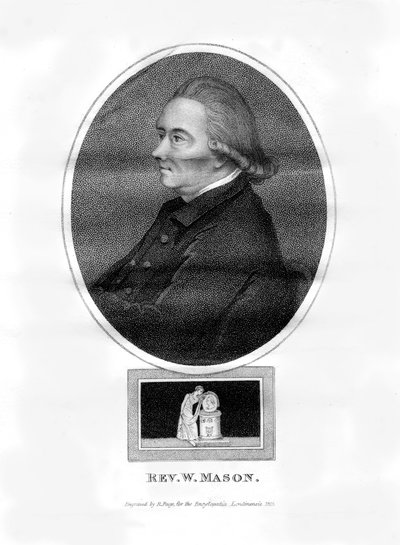 Muhterem William Mason, İngiliz şair, editör ve bahçıvan, 1815. by R. Page