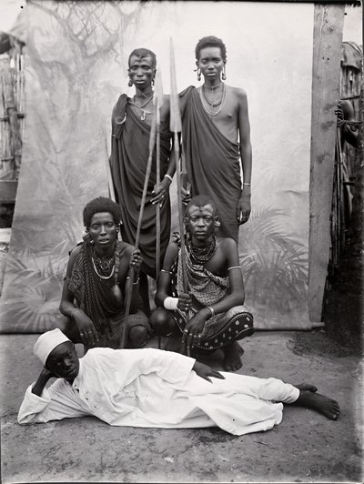 Masai savaşçıları (jelatin gümüş baskı) by R. V. Pereira