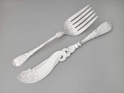 Balık Çatalı ve Bıçağı, c. 1835-1845 (gümüş) by R. and W. Wilson