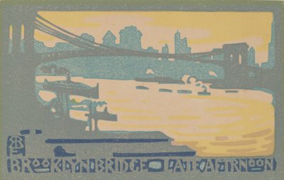 Brooklyn Köprüsü Geç Öğleden Sonra, 1916. by Rachael Robinson Elmer