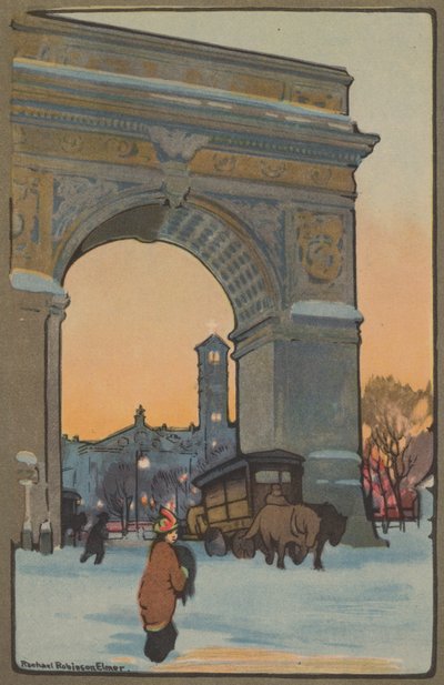 Washington Kemeri, Kış Alacakaranlığında, 1914. by Rachael Robinson Elmer