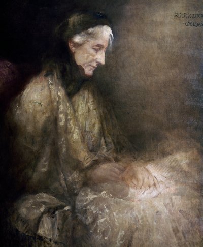 Cosima Wagner'in portresi (1838 - 1930), Richard Wagner'in karısı Franz Liszt'in kızı (tuval üzerine yağlı boya) by Raffael Woldan Schuster