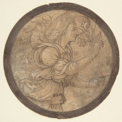 Bir Nakış için Müjde Meleği Karikatürü, 1466-1524. by Raffaellino del Garbo