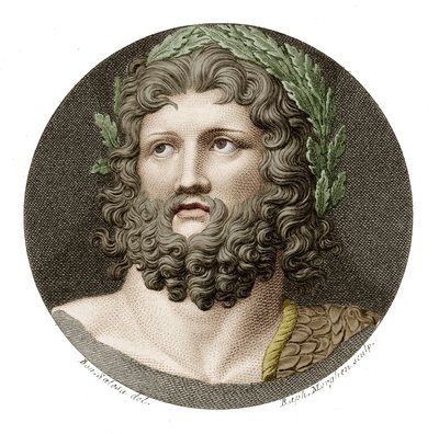 Zeus (renkli gravür) by Raffaello Sanzio Morghen