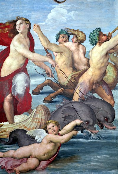 Galatea, deniz adamlarının ve yunusların detayı, 56473