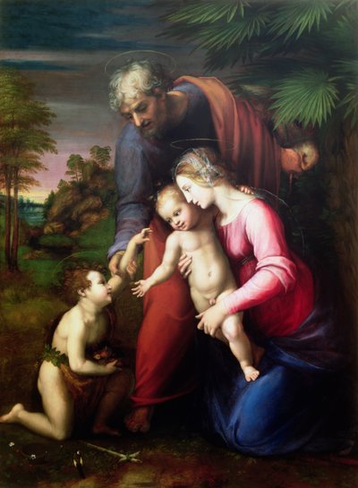 Vaftizci Yahya ile Kutsal Aile, 151314 by Raffaello Sanzio Raphael