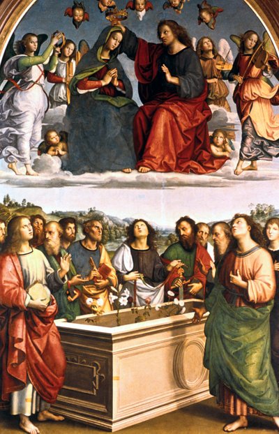 Bakire Oddi Sunağının Taçlanması, 1502-1503 by Raffaello Sanzio Raphael