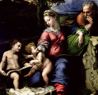 Meşe Ağacının Kutsal Ailesi, c.1518 (56298 detayı) by Raffaello Sanzio Raphael