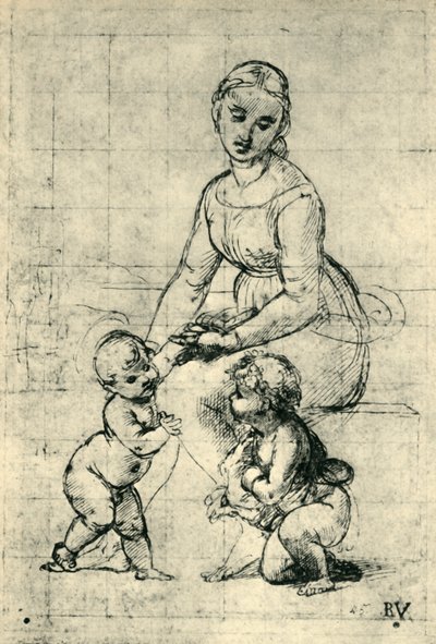 Madonna, İsa Çocuk ve Aziz John, 1507, 1943. by Raffaello Sanzio Raphael