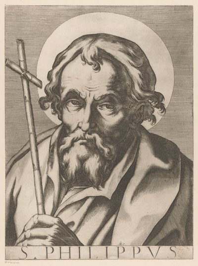 Heilige Filippus S. Philippus (nesne üzerindeki başlık) Christ, Maria en de twaalf apostelen (dizi başlığı) Il consecrato Apostolico (dizi başlığı) by Raffaello Schiaminossi