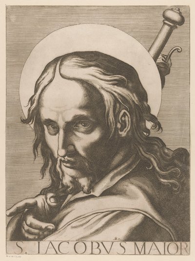 Heilige Jakobus de Meerdere S. James Maior (nesne üzerindeki başlık) Christ, Maria en de twaalf apostelen (dizi başlığı) Il kutsanmış havari koleji (dizi başlığı) by Raffaello Schiaminossi