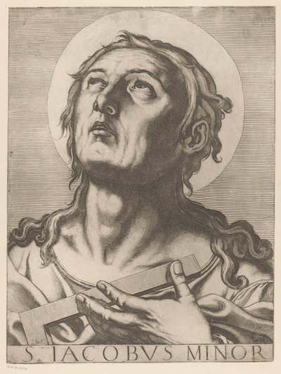 Heilige Jakobus de Mindere S. James Minor (nesne üzerindeki başlık) Christ, Mary en de twaalf apostelen (dizi adı) Kutsal Apostolik Koleji (dizi başlığı) by Raffaello Schiaminossi