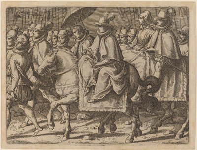 Avusturyalı Margaret At Sırtında by Raffaello Schiaminossi
