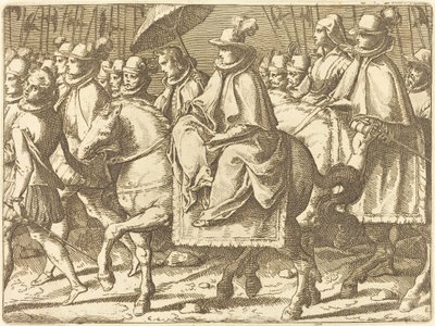 Avusturyalı Margaret At Sırtında by Raffaello Schiaminossi