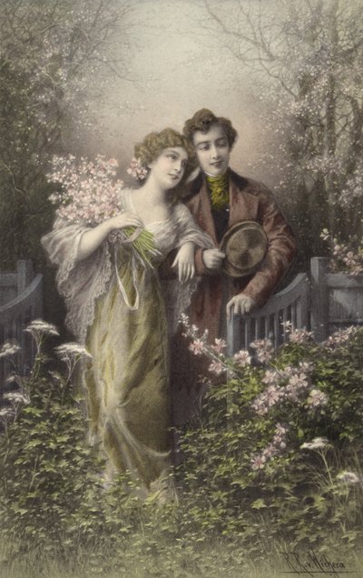 çiçeği ile Çift by Raimund Ritter Von Brennerstein Wichera
