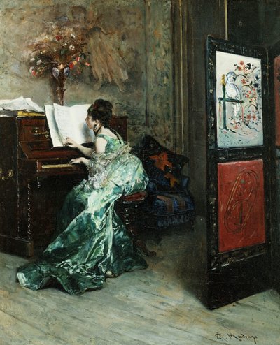 İç Mekanda Piyano Çalan Bayan, by Raimundo de Madrazo y Garreta