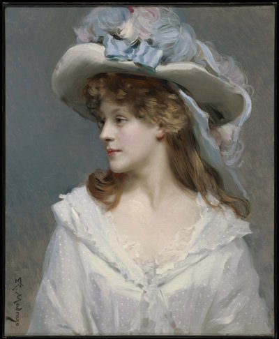 Beyazlı Kadın, 1880 dolayları by Raimundo de Madrazo y Garreta