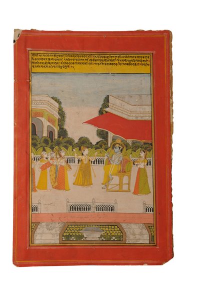 Ragamala minyatür tablosu, Rajasthan muhtemelen Bundi, 19. yüzyılın başlarında (kağıt üzerine guaj boya) by Rajasthani School