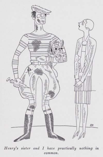 Anita Loos (lito) tarafından "Ama Beyler Esmerlerle Evlenir" için illüstrasyon by Ralph Barton