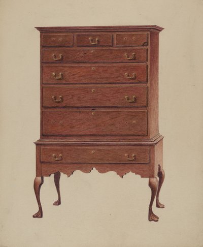 Erken Amerikan highboy by Ralph Boyer
