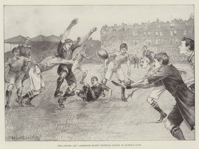 Queen's Club'da Oxford ve Cambridge Rugby Futbol Maçı by Ralph Cleaver