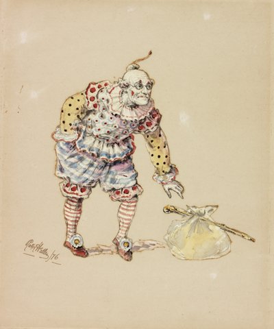 Billy Purvis Stealing the Bundle, 1876 (pencil und wc on paper) by Ralph Hedley