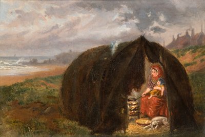 Güney Shields yakınlarındaki Sahilde Kamp Yapan Çingeneler, 1876 by Ralph Hedley