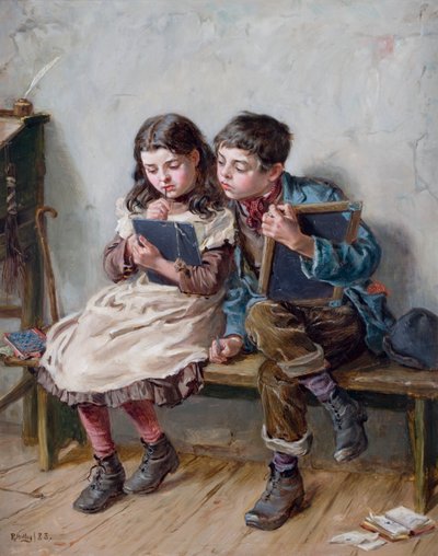 ಶಾಲೆಯಲ್ಲಿ, 1883 ಟರ್ಕ್ by Ralph Hedley