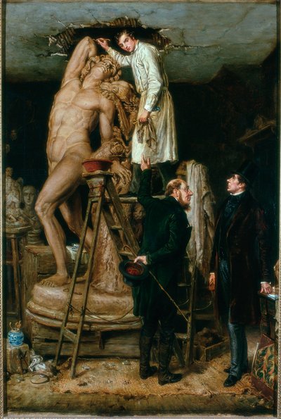 John Graham Lough, Stüdyosunda, 1881 by Ralph Hedley