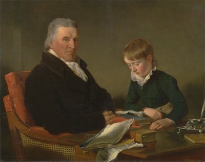 Francis Noel Clarke Mundy ve Torunu William Mundy by Ramsay Richard Reinagle