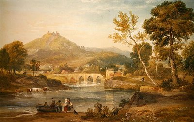 Llangollen, Galler (kağıt üzerine sulu boya) by Ramsay Richard Reinagle