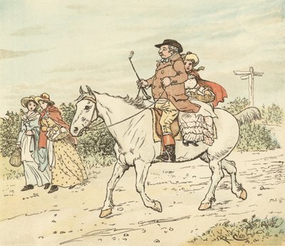 Bir Çiftçi Gri Kısrağının Üzerinde Koştu by Randolph Caldecott