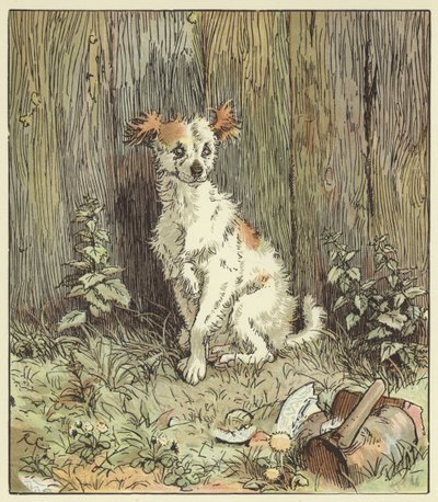 Deli Bir Köpeğin Ölümü Üzerine Bir Ağıt (renkli taş) by Randolph Caldecott