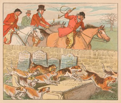 Tazılar göründüğünde, c1883. by Randolph Caldecott