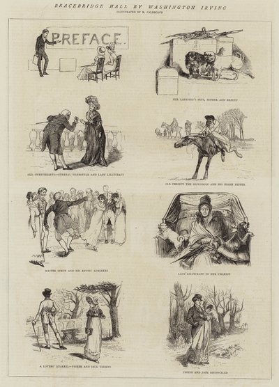 Washington Irving tarafından Bracebridge Salonu by Randolph Caldecott