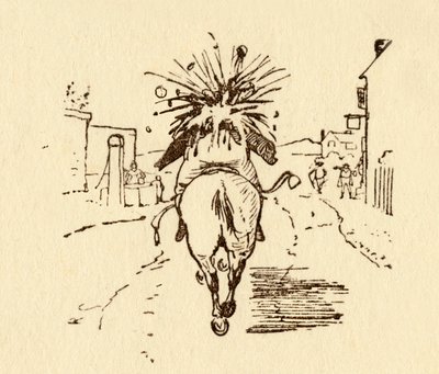 John Gilpins şarap şişeleri patlıyor, 1878, c1918. by Randolph Caldecott