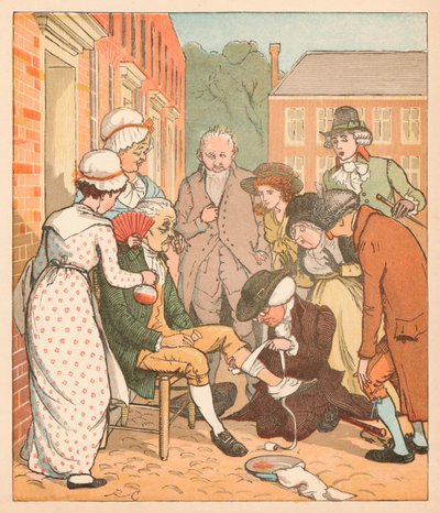 Islingtons'ın iyi adamını giydiren komşular, c1879. by Randolph Caldecott