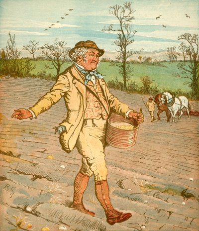 ...Mısırı eken Çiftçi, c1878. by Randolph Caldecott