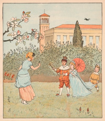 Hizmetçi ve Jenny Wren, 1880. by Randolph Caldecott