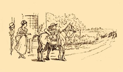 Köylüler renk tonunu izliyor ve ağlıyor, 1878, c1918. by Randolph Caldecott