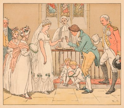...ve çok tedbirsizce Berber ile evlendi, c1885, 1934. by Randolph Caldecott
