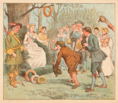 ...bir çardağa gittiler..., c1885, 1934. by Randolph Caldecott