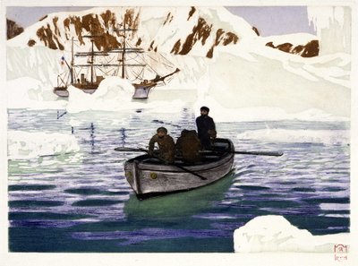 Charcot ve Why Pas au Pôle ekibi - çizim, Dugardier, "Les belles cruisières francaises", Paul Chack, Librairie de la Revue Française, Paris by Raoul Du Gardier