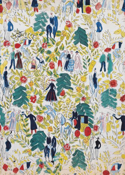 Ormanda Bir Yürüyüş; La Promenade au Bois, c. 1919 (kağıt üzerine guaj) by Raoul Dufy