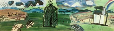 Köşk ve Gökkuşağı (tuval üzerine yağlıboya) by Raoul Dufy